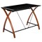 Flash Furniture Computer Desk; Black Glass Top, Pull-Out Tray NAN-JN-2824S-BK-GG - alternate 2
